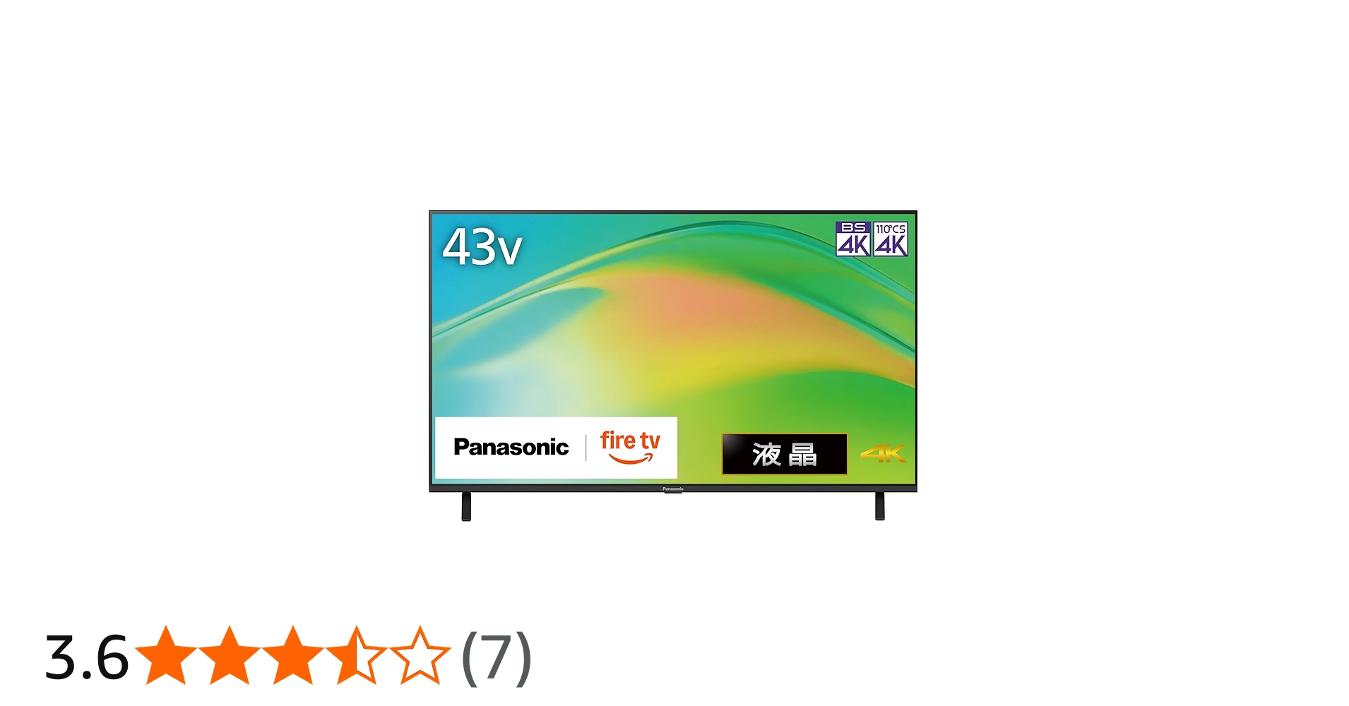 Amazon | パナソニック 43V型 液晶 テレビ 4K TV-43W80B VIERA FireTV