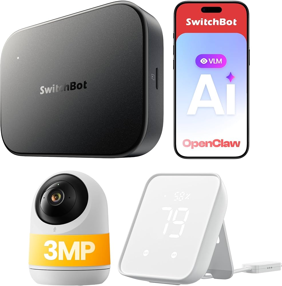 Amazon.co.jp: SwitchBot AI ハブ 防犯カメラ 300万画素 ハブ2