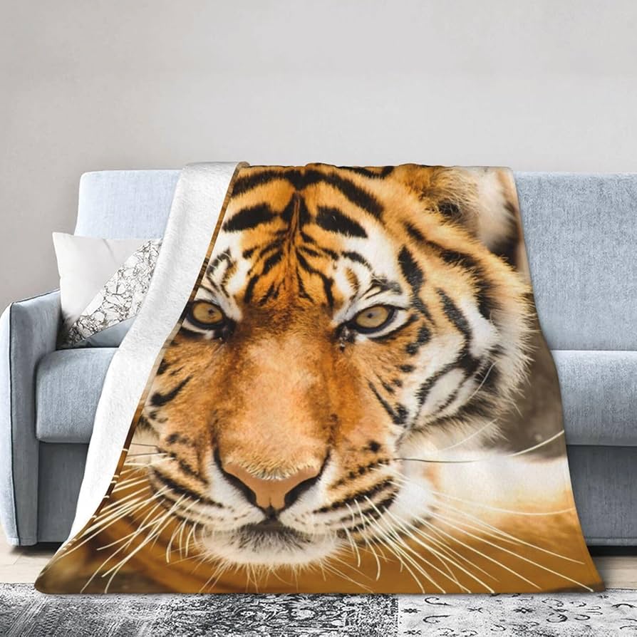Amazon｜毛布 ブランケット 大判 ひざ掛け 毛布ふわふわ 虎 トラ 動物