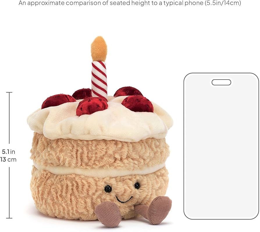 Amazon.co.jp: Jellycat アミューズブル バースデーケーキ ぬいぐるみ