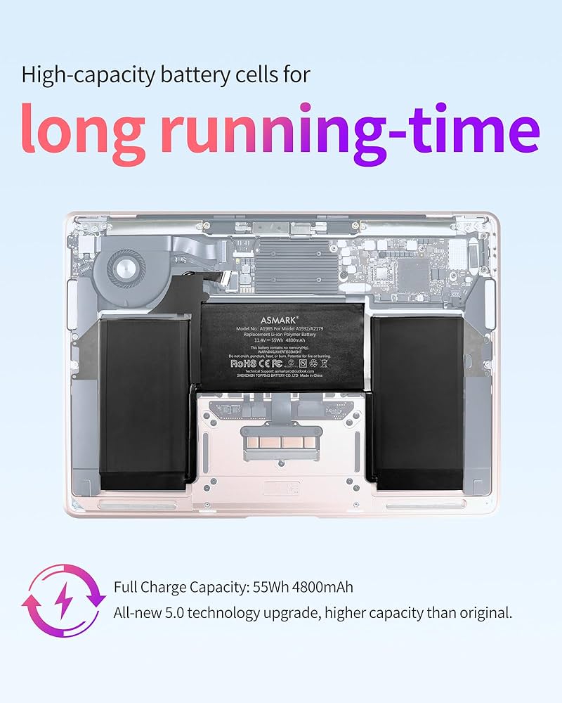 Amazon.com: ASMARK Battery Replacement for MacBook Air A1932(Late