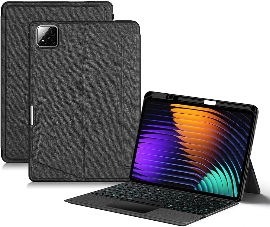 Amazon.co.jp: 縦/横置き対応 Xiaomi Pad 6 キーボード ケース タッチ