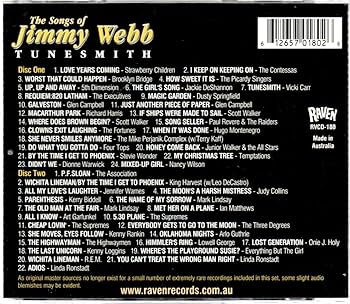 Amazon.com: Tunesmith: The Songs of Jimmy Webb: CDs y Vinilo
