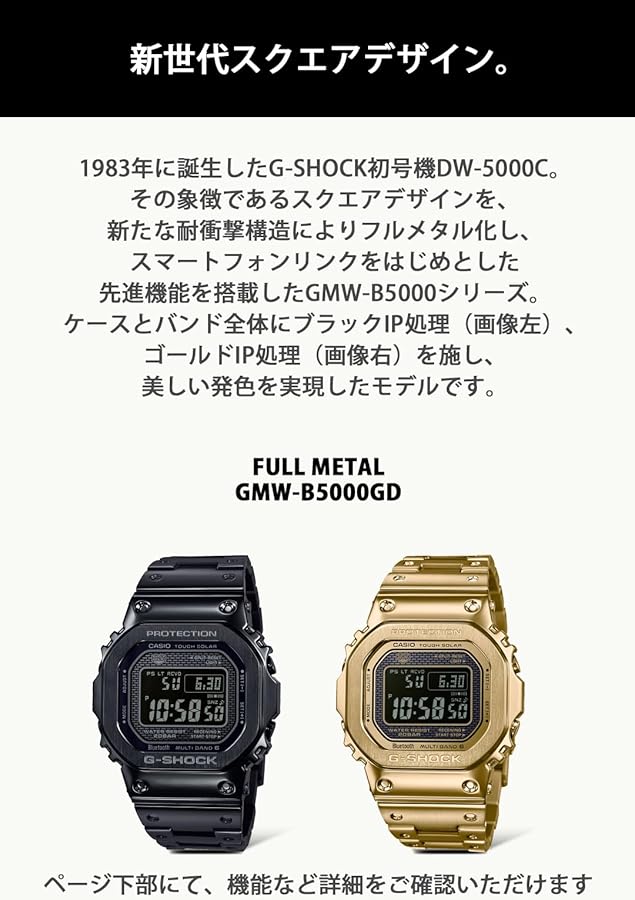 Amazon.com: G-Shock GMWB5000GD-1, Black, Strap : Clothing, Shoes