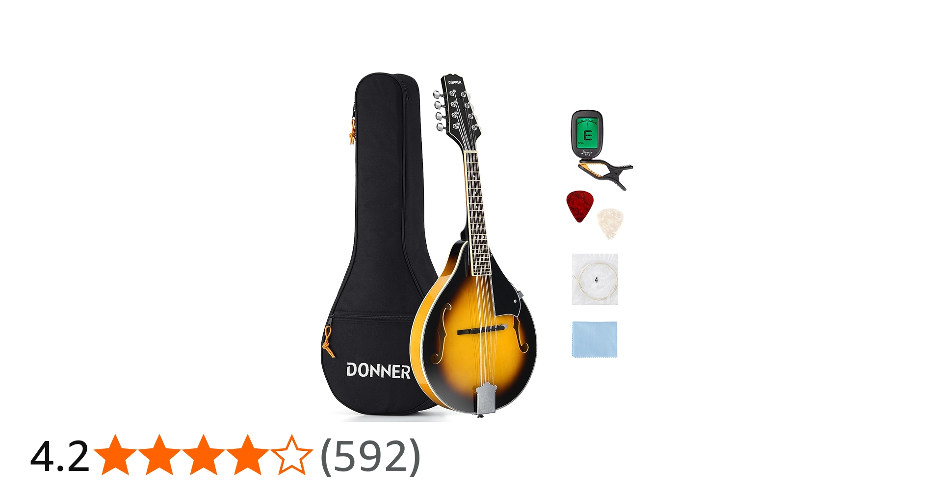 Amazon | Donner マンドリン 8弦 初心者セット ソフトケース&ピック