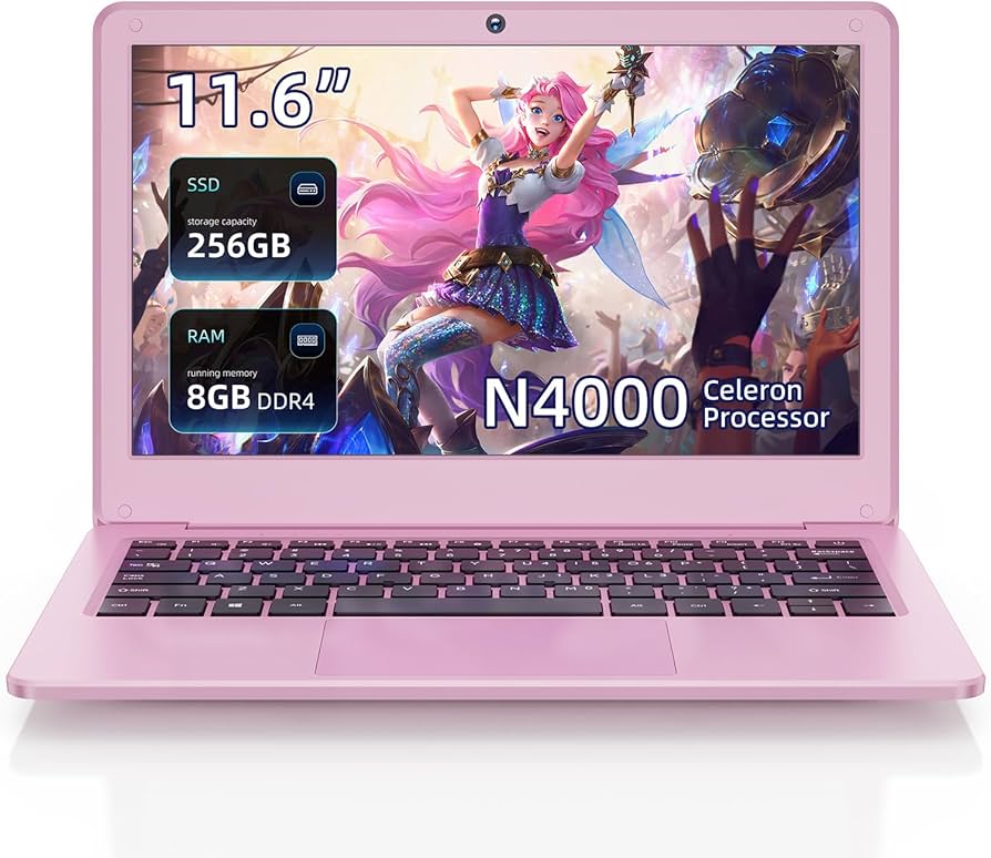 Amazon.com: JSHIX 11.6'' Windows Laptop,Pink mini Laptop,Celeron