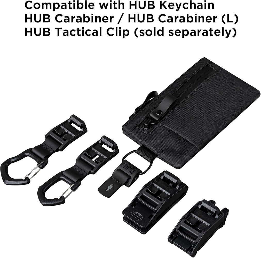 ALPAKA Zip Pouch Pro Black X-Pac VX21 - Minimalist Zipper Wallet