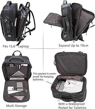Amazon.com: Masa Kawa Black Leather 15.6 Inch Laptop Backpack for