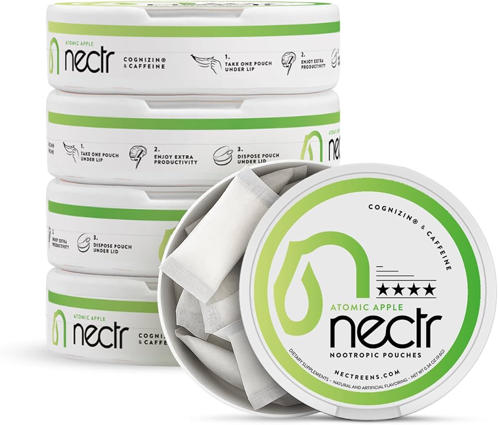 Amazon.com: Nectr Energy Nootropic Pouches – Atomic Apple Flavored