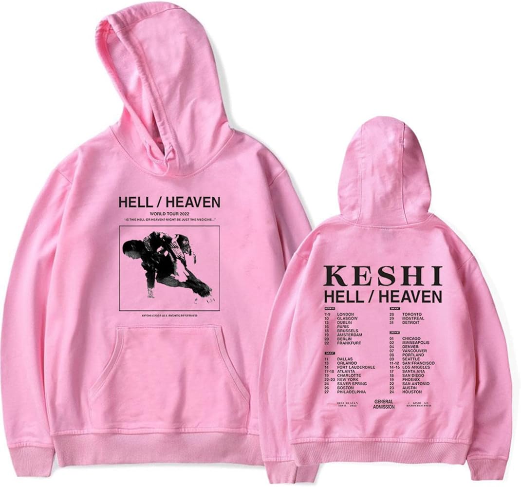 Keshi The Hell/Heaven Tour Merch Hoodie Pullover World Tour Navy,M