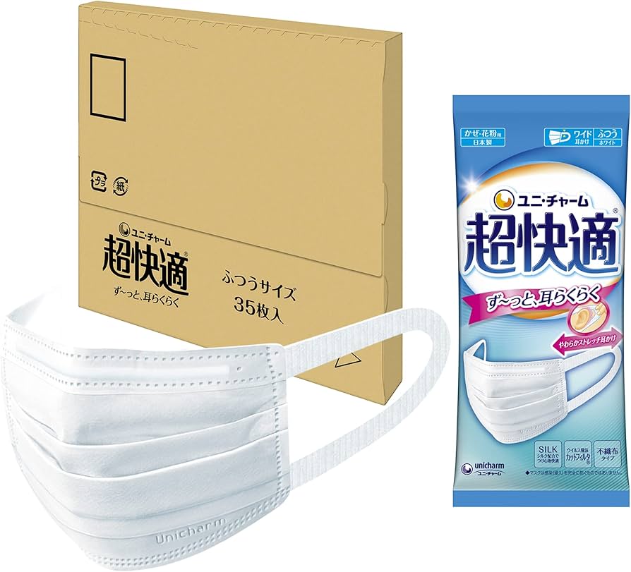Amazon.co.jp: 超快適マスク 風邪・花粉用 プリーツタイプ 不織布