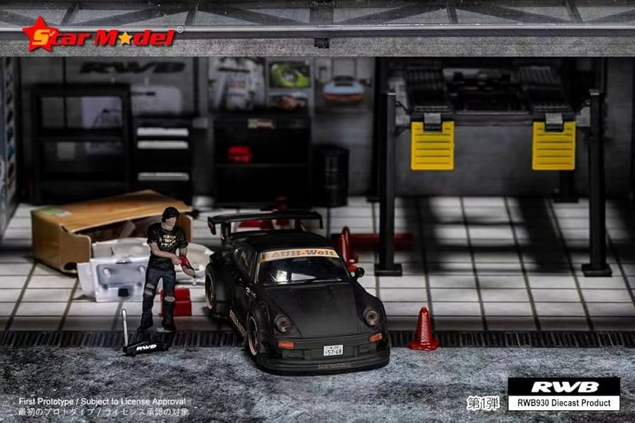 Amazon | 1/64 Star Model ポルシェ Rauh-Welt RWB 930 GT Stella 黒