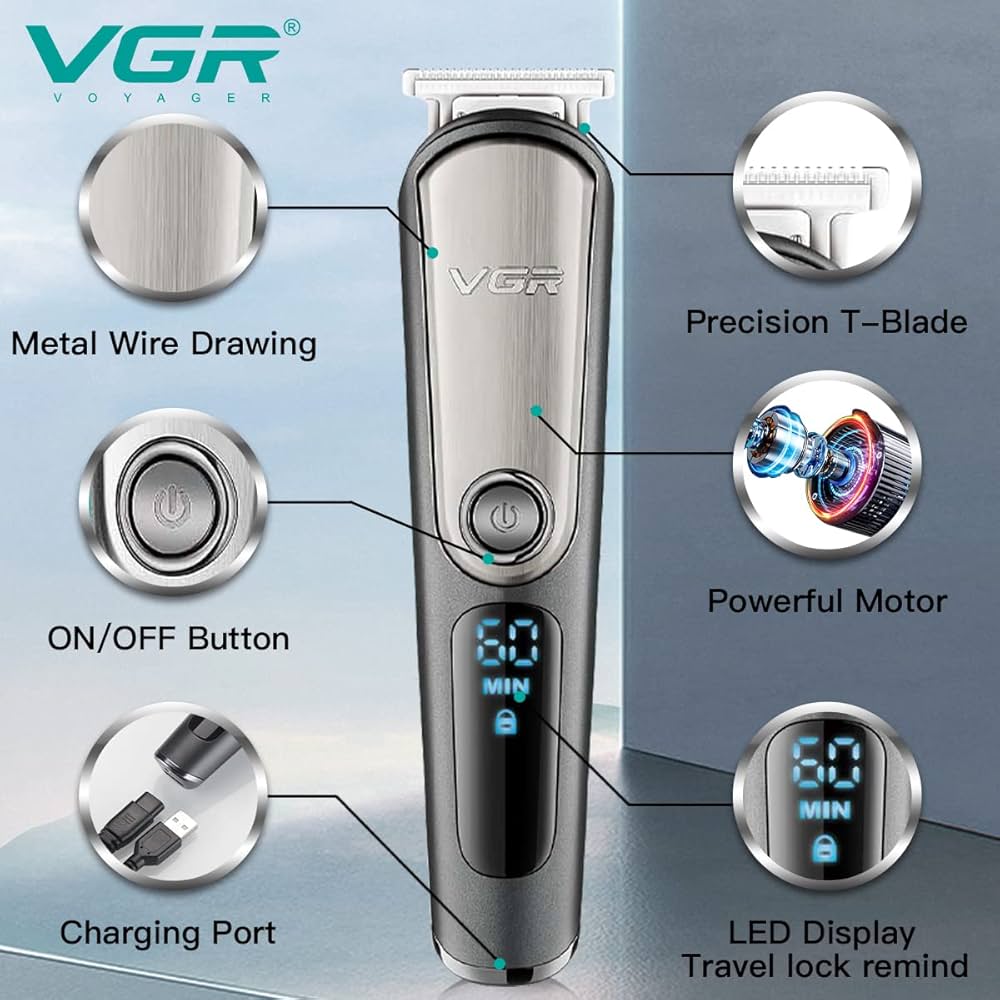 VGR V-105 5-in-1, Face, Hair and Body - Multi Grooming Kit, Hair