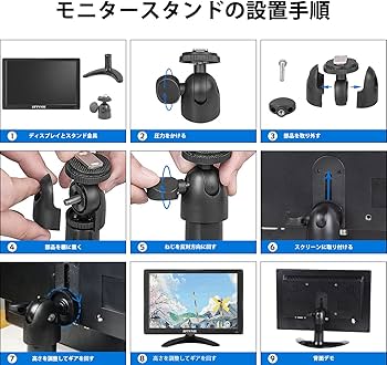 Amazon.co.jp: ZFTVNIE 小型 HDMI モニター、13.3インチ1366x768ミニ