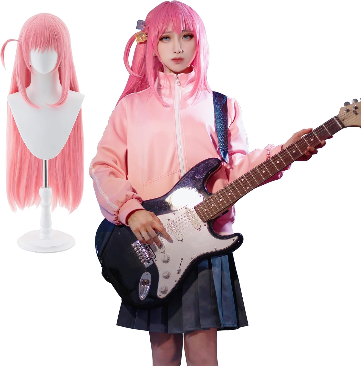 Amazon.co.jp: [NOKIJP] 後藤ひとり コスプレ衣装 ウィッグ付き ぼっち