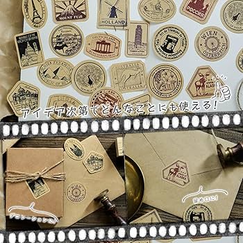 Amazon.co.jp: moin moin シール フレーク 92枚 ステッカー アソート