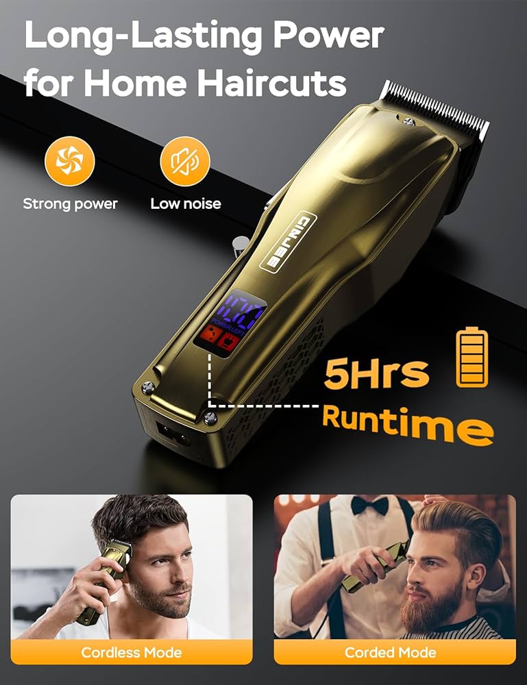 Amazon.com: GinJee Hair Clippers for Men, Cordless & Corded Barber