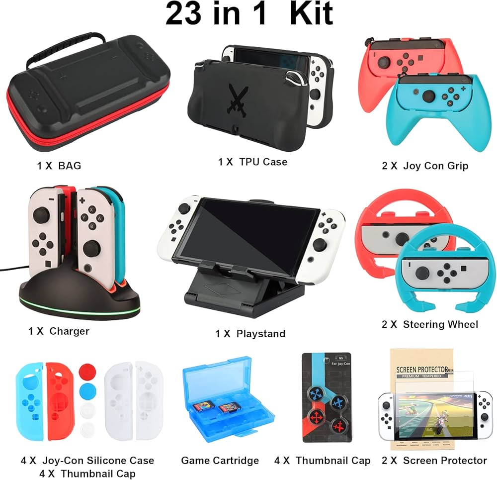 Amazon.com: Accessories Bundle for Nintendo Switch OLED Model