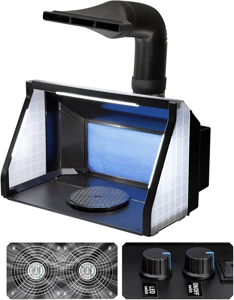 Amazon.co.jp: urlife 塗装スプレーブース LED照明ライト 2基パワフル