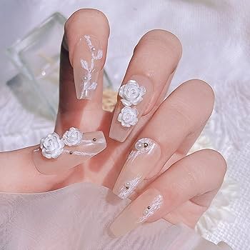 Amazon | ネイルデコパーツ 椿の形 立体 3D ネイルパーツ ネイルアート