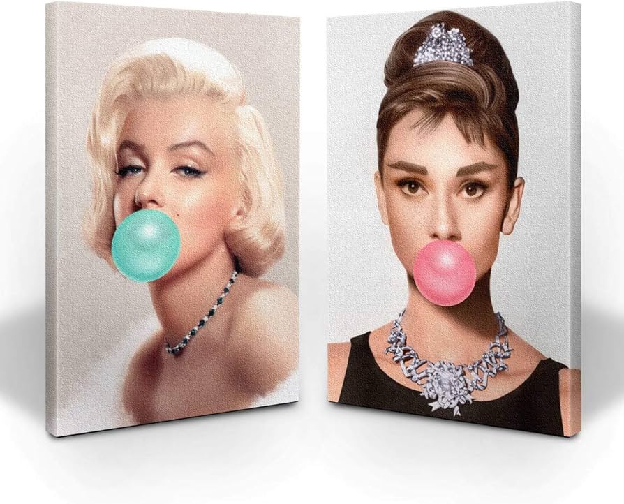 Amazon.co.jp: マリリンモンローとオードリー・ヘプバーンキャンバス