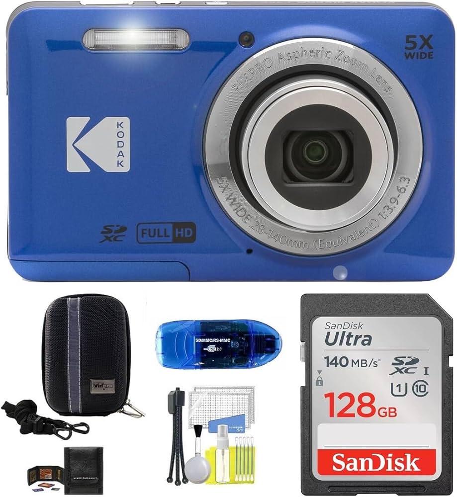 Amazon | KODAK Pixpro FZ55 デジタルカメラバンドル:SanDisk 128GB