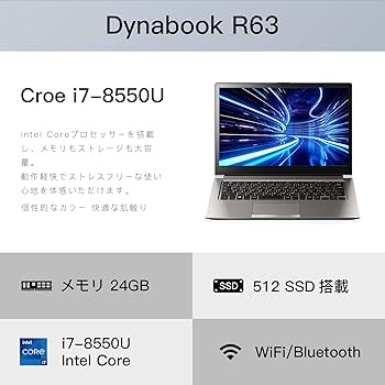 Amazon.co.jp: ノートパソコン東芝 Core i7 (8550U)第8世代(24GBメモリ