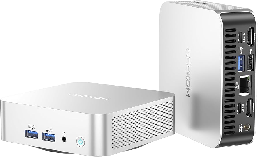 GEEKOM A8 AI Mini PC (3-Year Quality Support) with AMD Ryzen 9