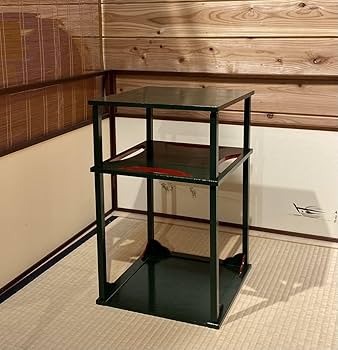 Amazon.co.jp: 茶道具『糸巻棚碌々斎好写組立式』紙箱入表千家11代茶棚