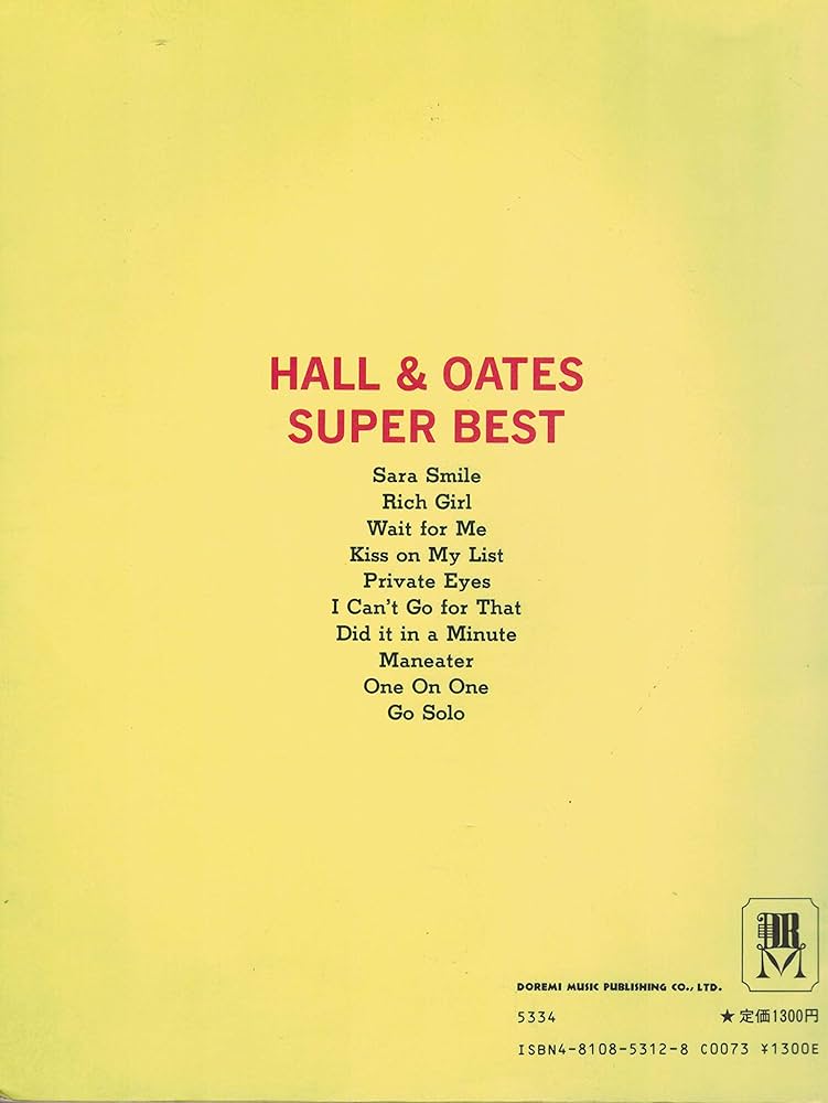 Amazon.co.jp: 【バンドスコア】ホール＆オーツ／スーパーベスト : 本