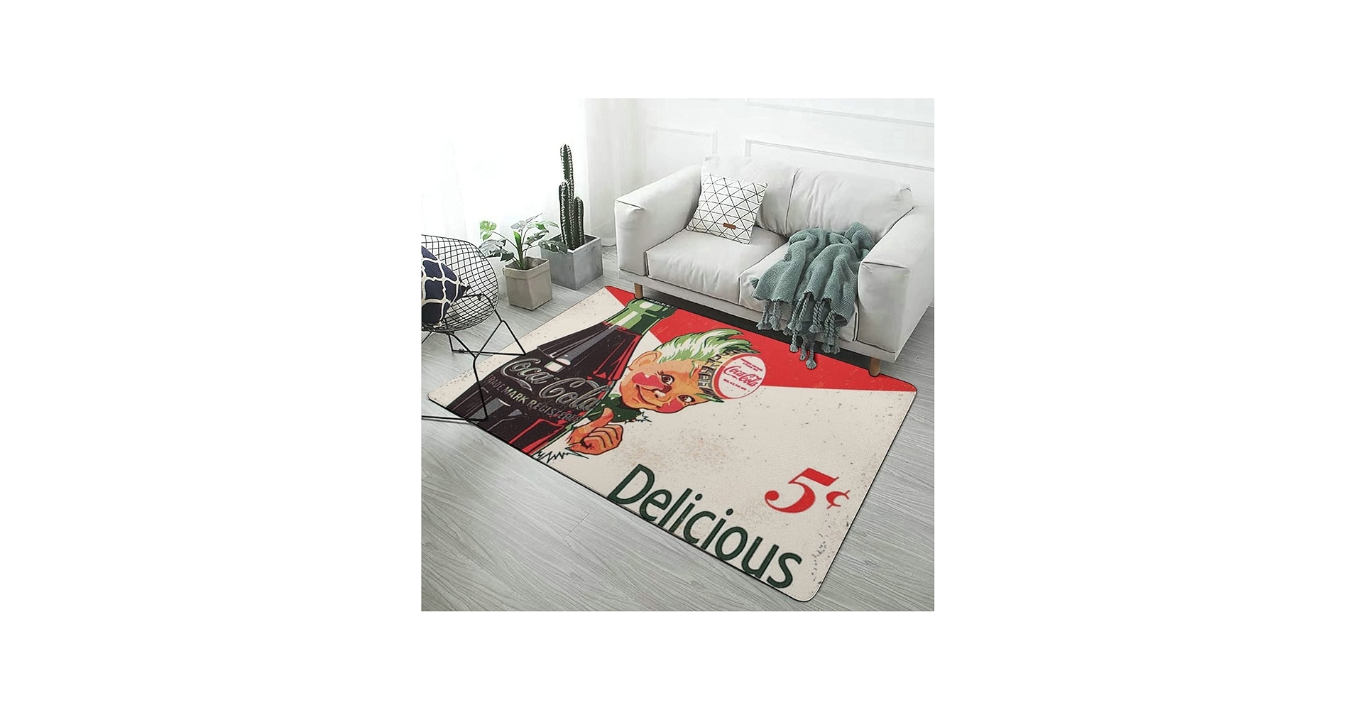 Amazon | コカコーララグ カーペット 洗える ラグマット 滑り止め付