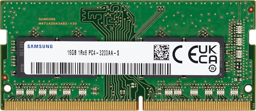 Samsung 16GB DDR4 3200MHz PC4-25600 (PC4-3200AA) CL22 SODIMM 1Rx8