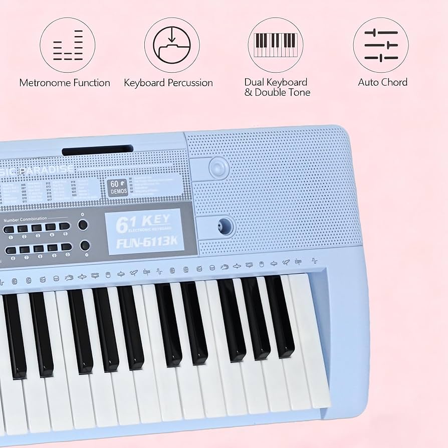 Amazon.com: Funtaki 61 Key Electronic Keyboard Piano with Lighted