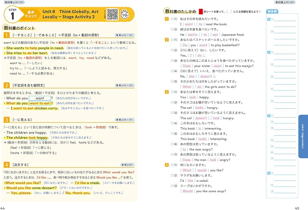 定期テスト ズバリよくでる 中学1年 英語 東京書籍版(教科書完全対応