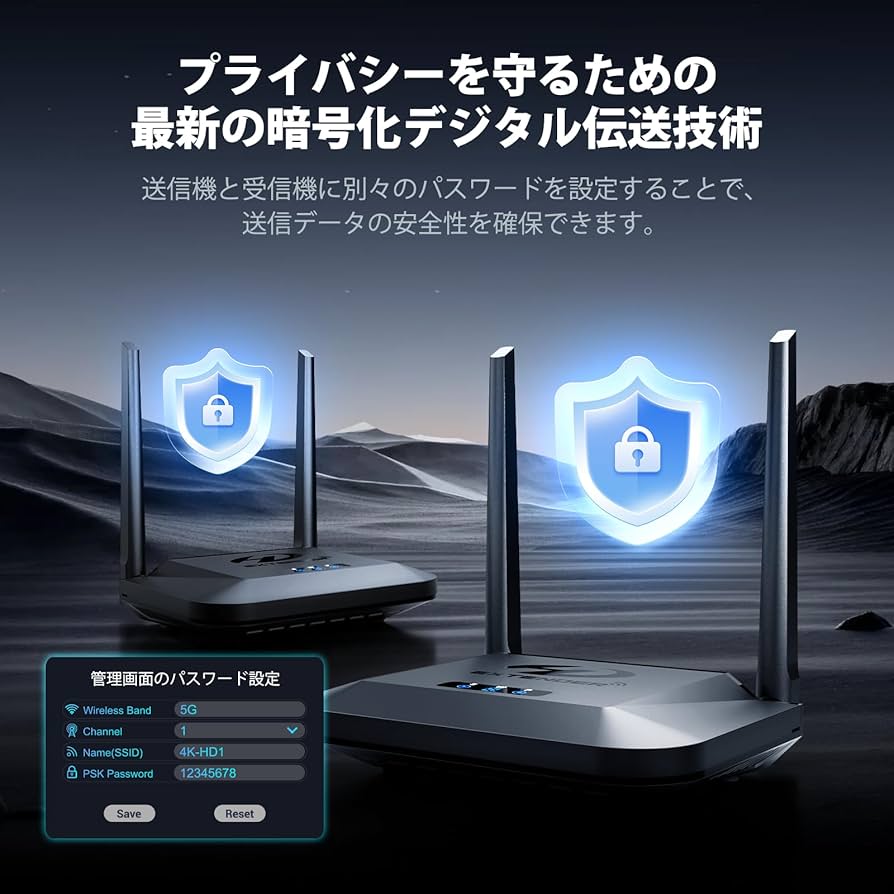 Amazon.co.jp: ワイヤレスHDMI 無線送受信機、プライバシー暗号化対応