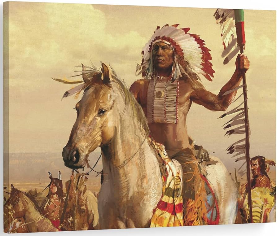 Amazon.co.jp: Pavaieics ネイティブアメリカンの絵ウォールデコ