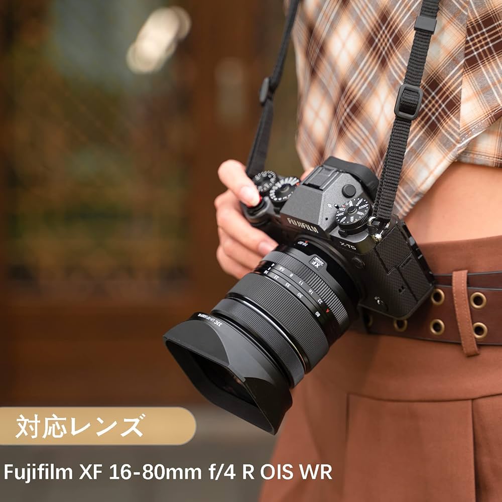 Amazon | JJC メタル 正方形 レンズフード + フードキャップ Fujifilm