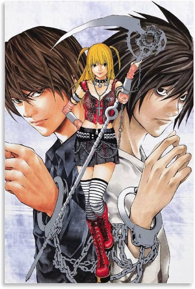 Amazon.co.jp: デスノートアニメポスターデコレーション絵画壁アート