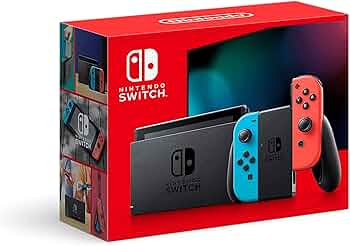 Nintendo Switch with Neon Blue and Neon Red Joy Con : Amazon.sg