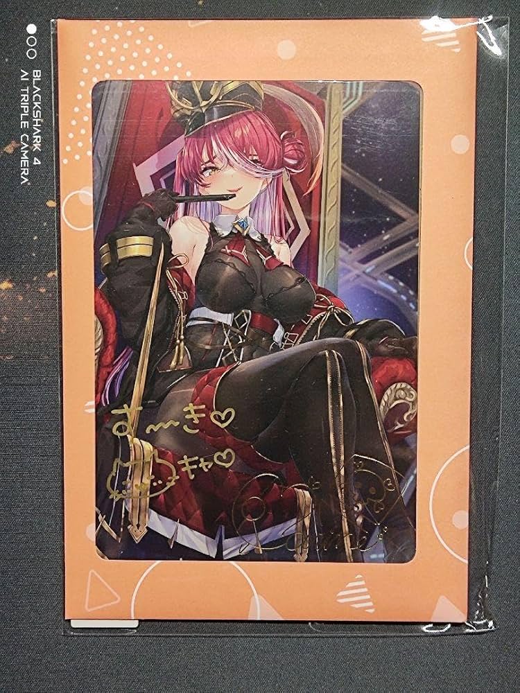 Amazon.co.jp: 宝鐘マリン 2022誕生日記念 直筆メッセージ、複製箔押し