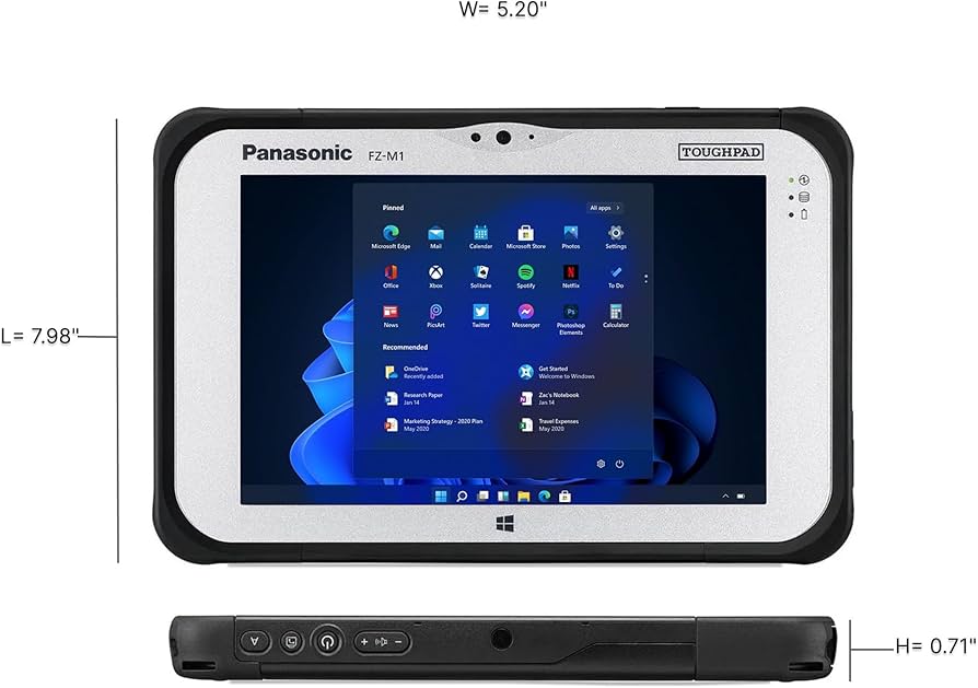 Amazon.com: Panasonic Toughpad FZ-M1 MK3, Rugged Tablet, 7'' WXGA