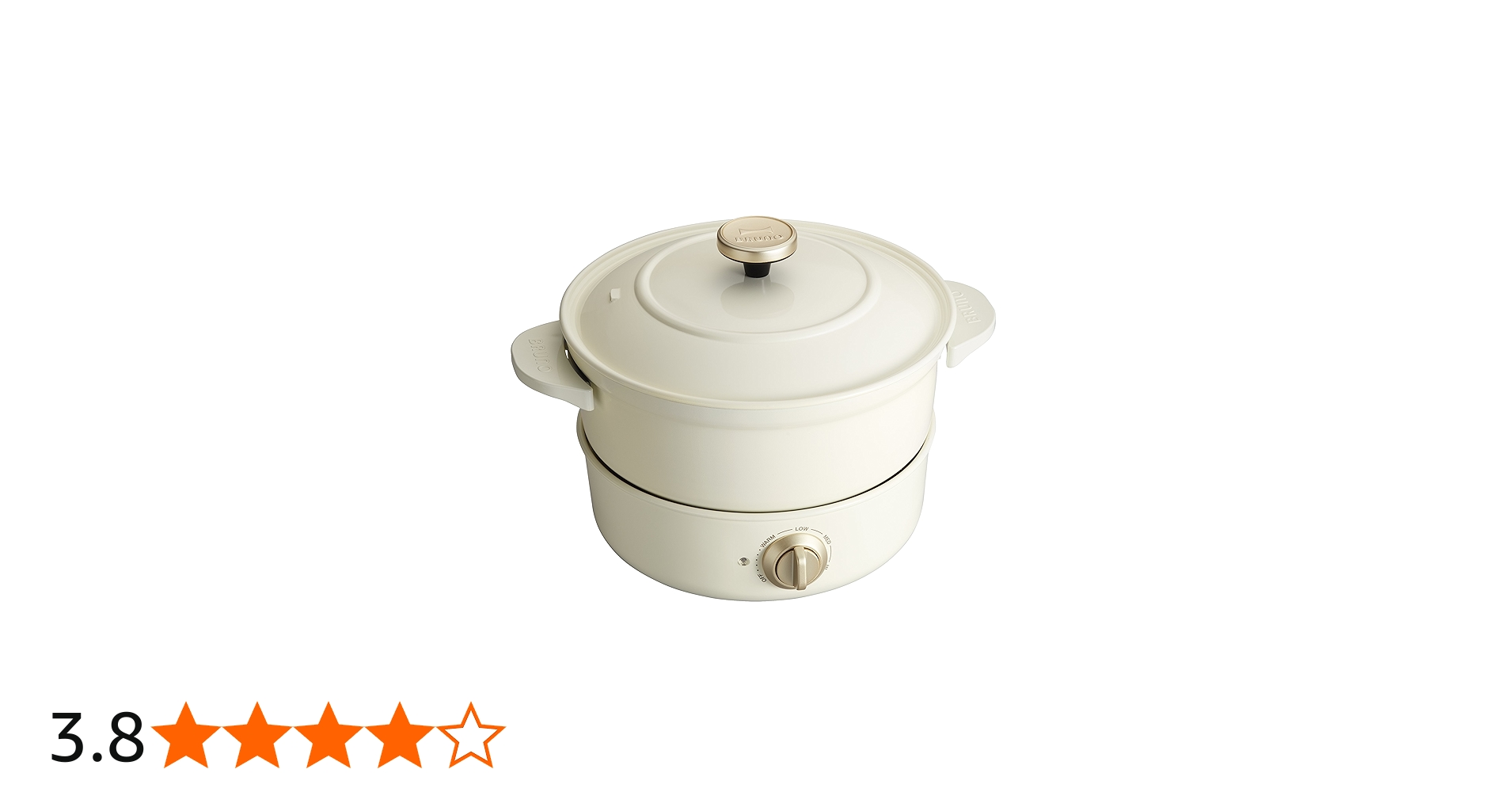 Amazon | BRUNO グリルポット ホワイト BOE029-WH | BRUNO | グリル鍋