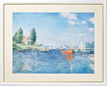 Amazon.co.jp: 晴れの街ギャラリー 絵画 額絵 クロード・モネ 『赤い