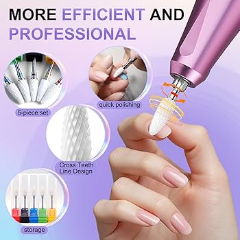 Amazon.com: Fantexy Ceramic Nail Drill Bits Set,3/32'' Shank
