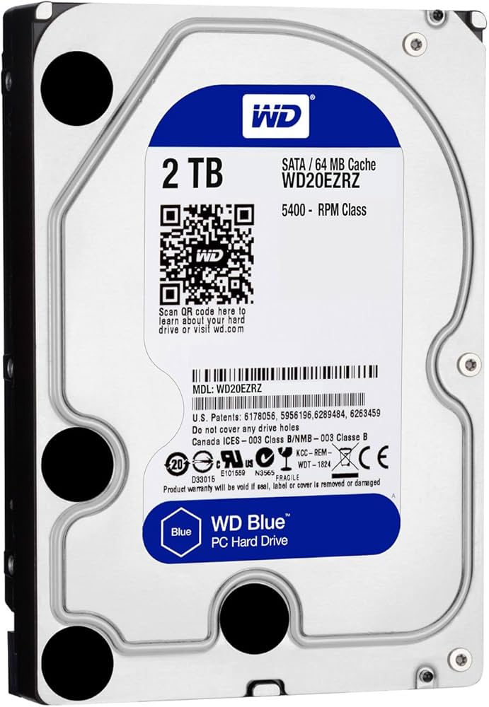 Amazon | WD HDD 内蔵ハードディスク 3.5インチ 2TB WD Blue WD20EZRZ