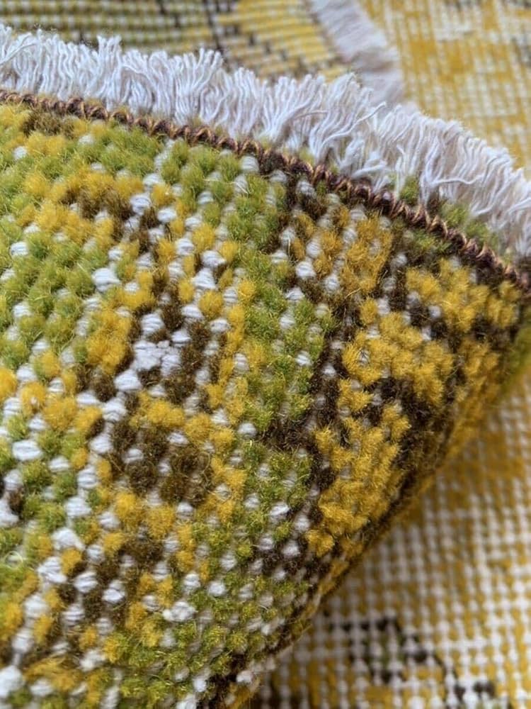 Amazon.co.jp: トルコヴィンテージラグ マスタードイエロー オーバー