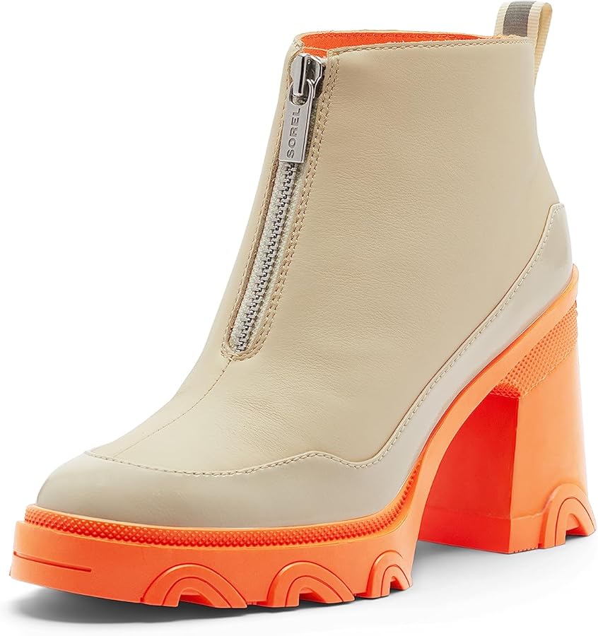 Amazon.com | Sorel Women's Brex Heel Zip Boots - Bleached Ceramic