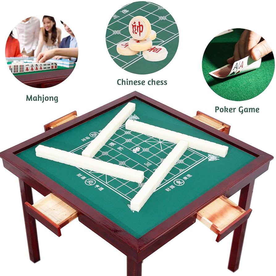 Amazon.co.jp: MJTABLE 木製麻雀テーブル、35インチの折りたたみ式