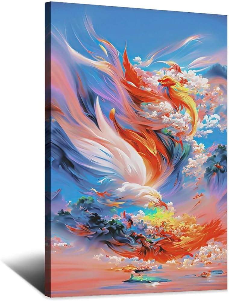 Amazon.co.jp: ミラクルポスター「フェニックス 幻想的な構図 抽象画