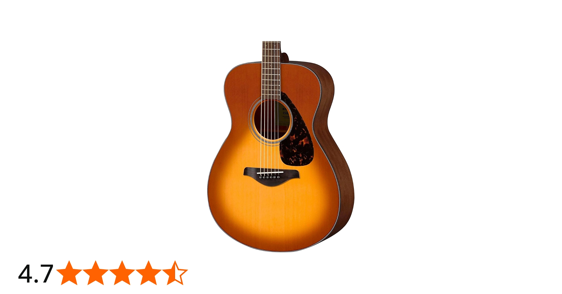 Yamaha Folk Acoustic Guitar Solid Spruce Top Sand Burst Finish